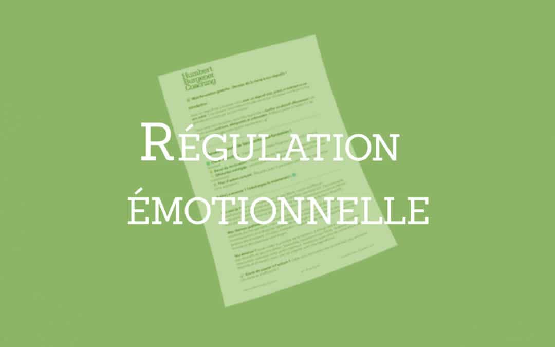 Régulation émotionnelle